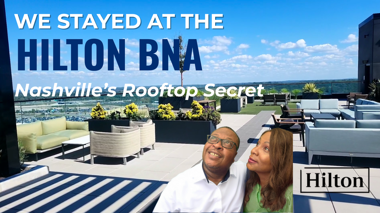 YouTube thumbnail: Hilton BNA rooftop review