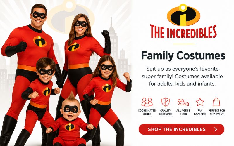 The Incredibles family costume collection