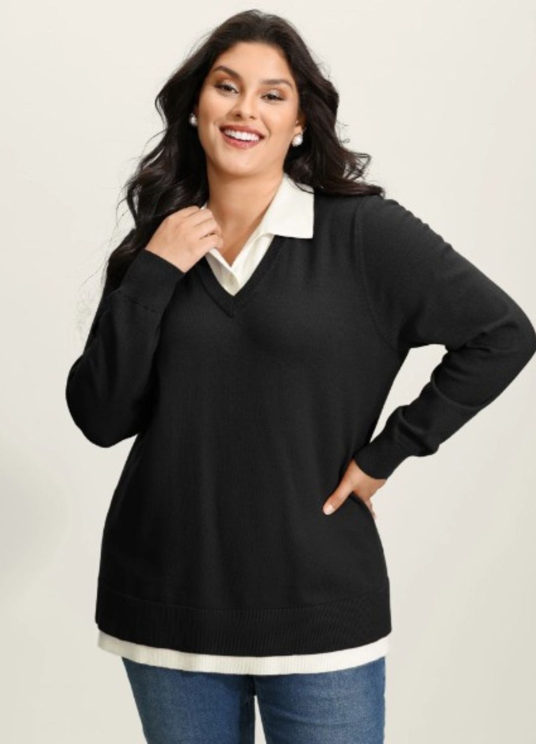 BloomChic – Supersoft 2-in-1 Polo Collar Pullover