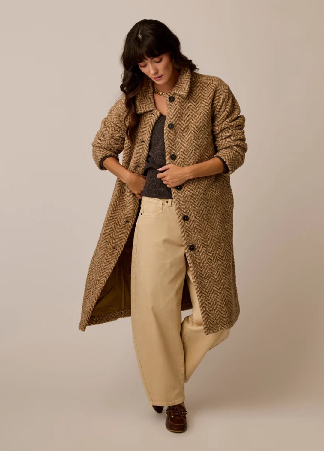 Carve Designs – Sutton Bouclé Jacket in Herringbone