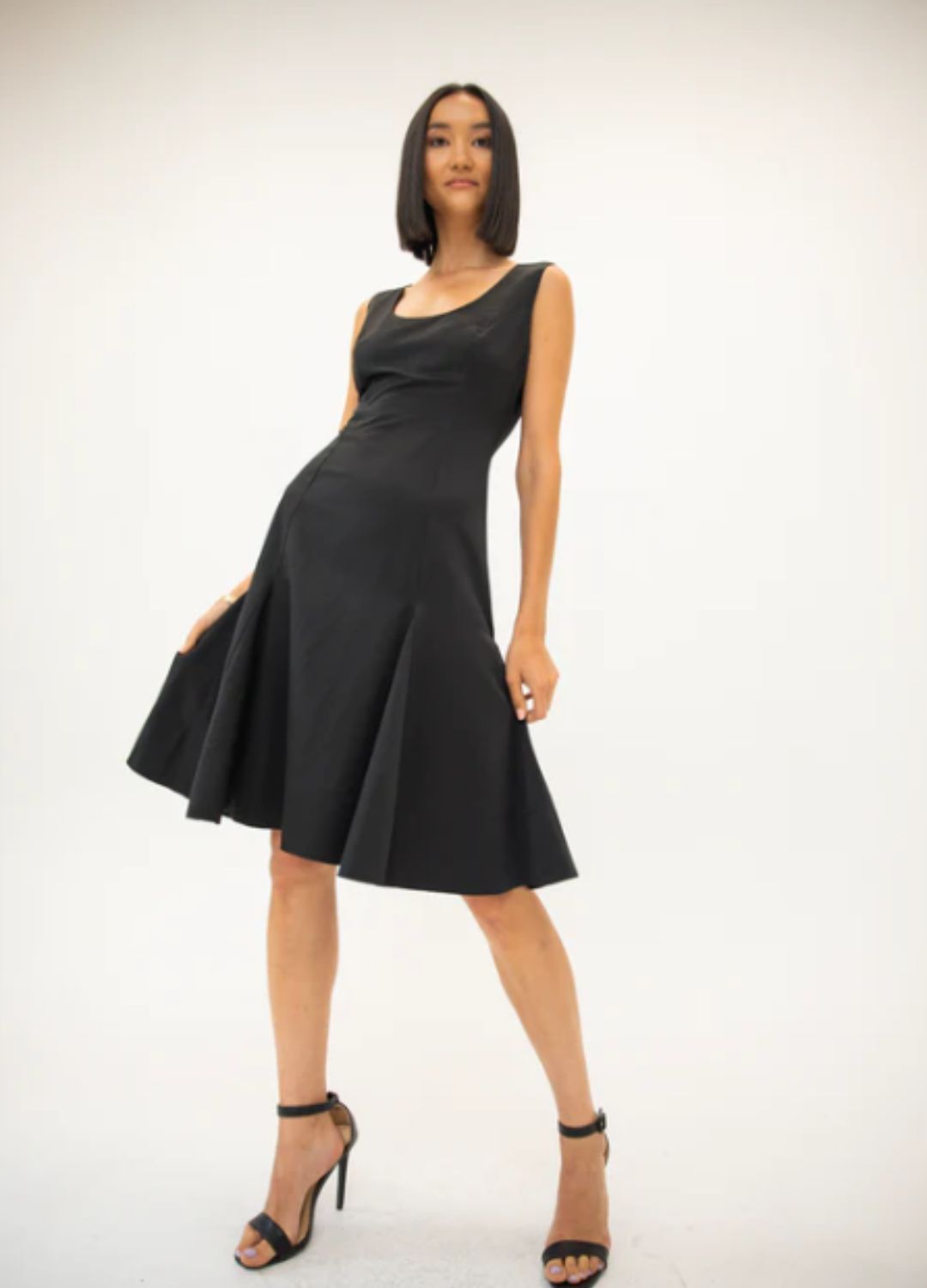 Janet Howard - fitted-godet-dress