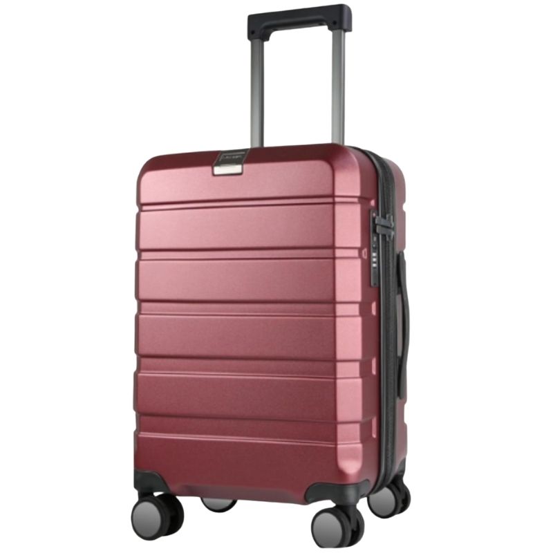 KROSER burgundy hard-side carry-on suitcase with USB port