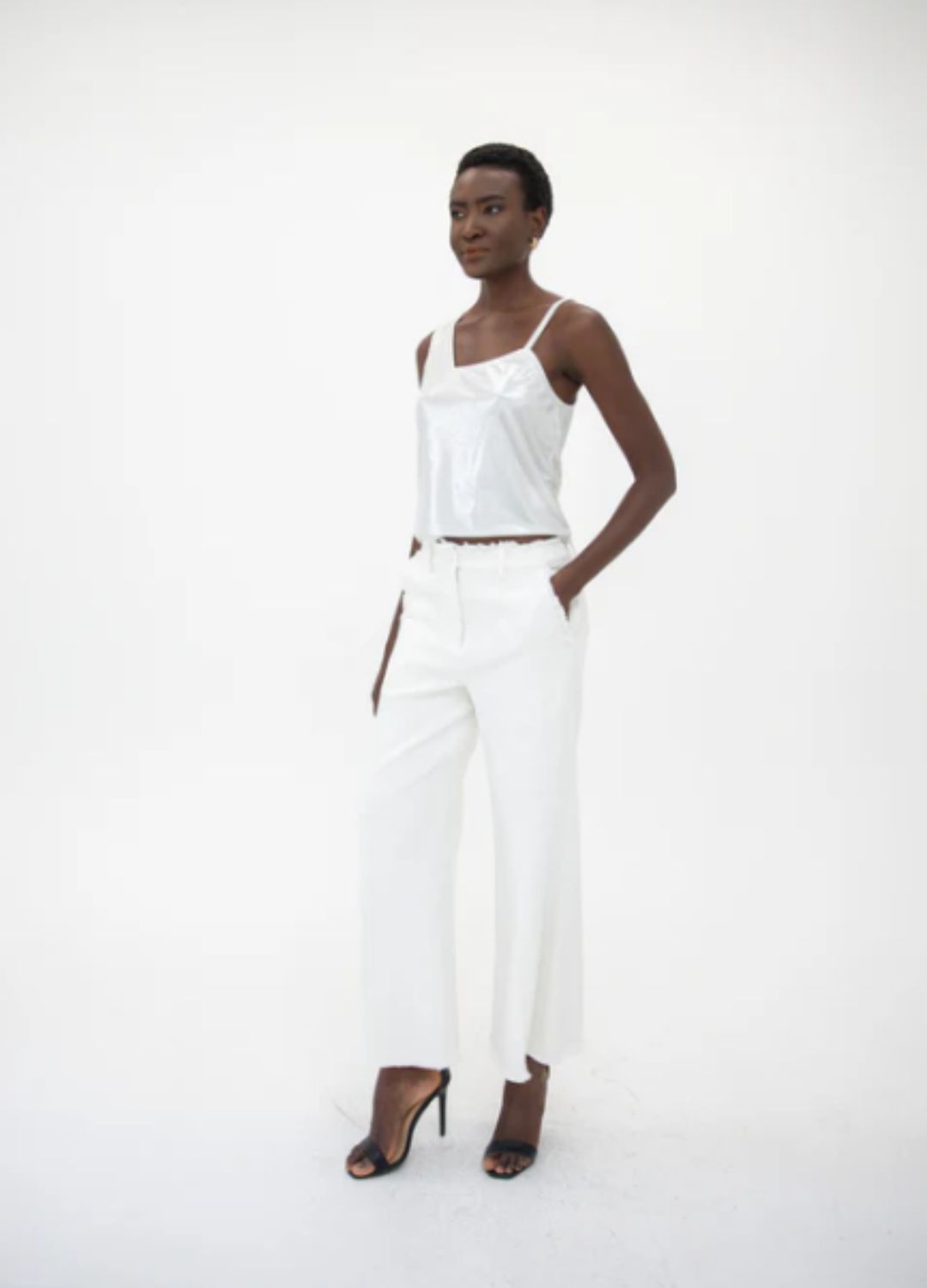 Janet Howard - white denim trouser